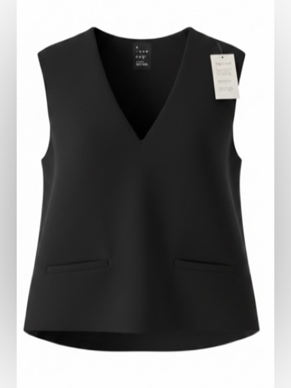 NWT-Small Black V-Neck Sleeveless Top